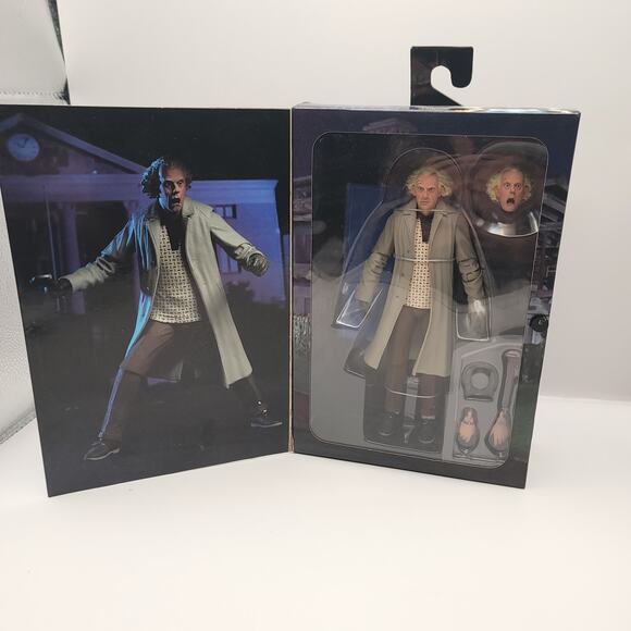 Back To The Future Ultimate Doc Brown Action Figure New In Box NECA Reel Toys - Picture 1 of 7